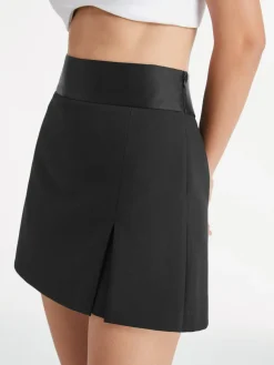 COMMENSE High Waisted Satin Band Mini Skort* Skirts|Bottoms