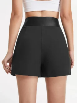 COMMENSE High Waisted Satin Band Mini Skort* Skirts|Bottoms