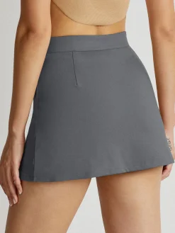 COMMENSE High Waisted V-Line Mini Skirt With Shorts Lining* Shorts|Skirts