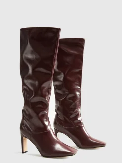 COMMENSE High-Heel Square Toe Knee-High Boots* Shoes|Accessories