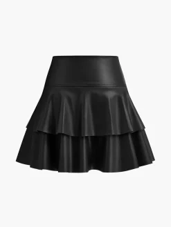 COMMENSE High-Waist Corset Ruffle Skirt* Skirts|Bottoms