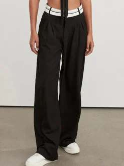 COMMENSE Highway Reverse Waistband Wide Leg Dress Pants* Wide Leg|Pants