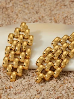 COMMENSE Hollow Beaded Chain Pendant Earrings* Earrings|Accessories