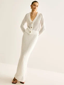 COMMENSE Hollow Lined Maxi Skirt Set* Skirt Sets|Long Sleeve Sets