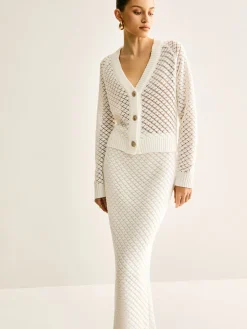 COMMENSE Hollow Lined Maxi Skirt Set* Skirt Sets|Long Sleeve Sets