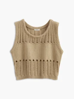 COMMENSE Hollow Out Stretch Sweater Vest* Sweater Vests|Sweaters & Cardigans