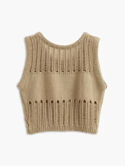 COMMENSE Hollow Out Stretch Sweater Vest* Sweater Vests|Sweaters & Cardigans