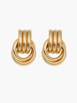 COMMENSE Hoop Cross Earrings* Earrings|Accessories
