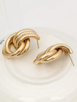 COMMENSE Hoop Cross Earrings* Earrings|Accessories