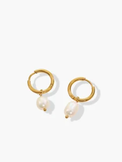COMMENSE Hoop-Ring Pearl Drop Earrings* Earrings|Accessories