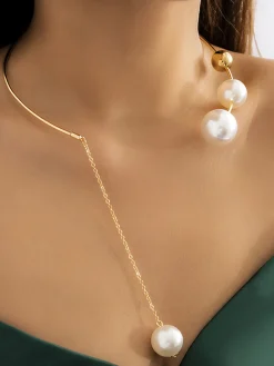 COMMENSE Imitation Pearl Choker Pendant Necklace* Necklaces|Accessories