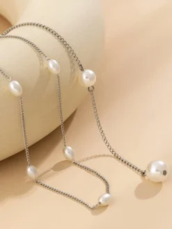 COMMENSE Imitation Pearl Tassel Necklace* Necklaces|Accessories
