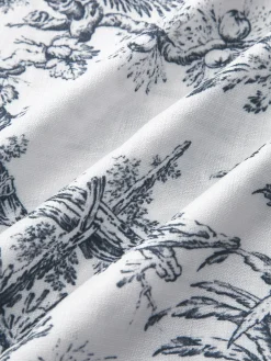 COMMENSE Ink Painting Print Tie Up A-Line Short Dress* Casual Dresses|Summer Dresses