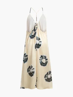 COMMENSE Ink Ripple Leisure Long Dress* White Dresses|Casual Dresses
