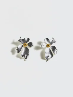 COMMENSE Irregular Metal Petal Stud Earrings* Earrings|Accessories