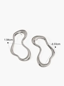 COMMENSE Irregular Metal Stud Earrings* Earrings|Accessories
