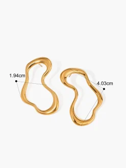 COMMENSE Irregular Metal Stud Earrings* Earrings|Accessories