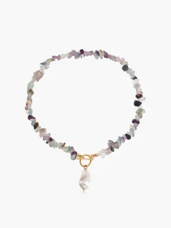 COMMENSE Irregular Pearl Turquoise Necklace* Necklaces|Accessories