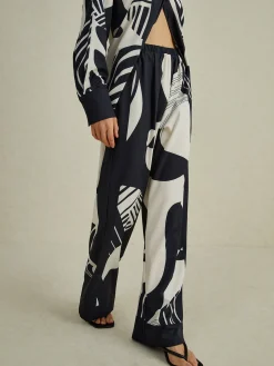 COMMENSE Irregular Print Wide Leg Pants Set* Pants Sets|Wide Leg