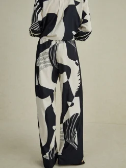 COMMENSE Irregular Print Wide Leg Pants Set* Pants Sets|Wide Leg