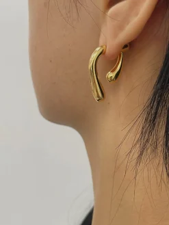 COMMENSE Irregular Twist Stud Earrings* Earrings|Accessories