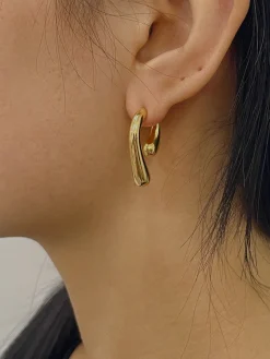 COMMENSE Irregular Twist Stud Earrings* Earrings|Accessories