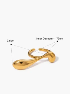COMMENSE Irregular Water Drop Open Ring* Rings & Bracelets|Accessories