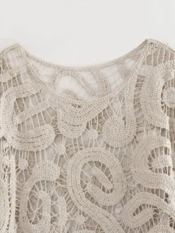 COMMENSE Island Mood Crochet Cover Up Top* Sweater Tops|Sweaters & Cardigans