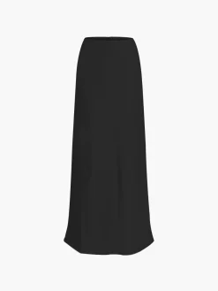 COMMENSE Ivory Glow Satin Maxi Skirt* Skirts|Bottoms