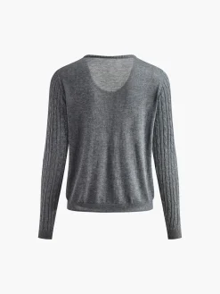 COMMENSE Jacquard Cable Knit Cardigan* Cardigans|Sweaters & Cardigans