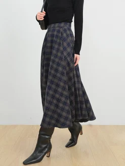 COMMENSE Keep In Check Long Skirt* Skirts|Bottoms