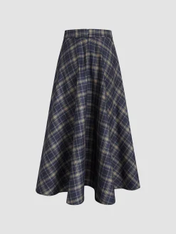 COMMENSE Keep In Check Long Skirt* Skirts|Bottoms