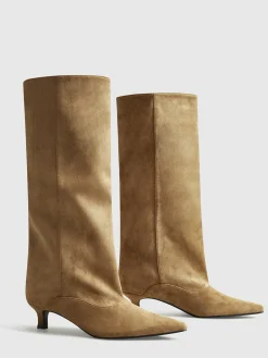 COMMENSE Kitten Suede Knee-High Boots* Shoes|Accessories