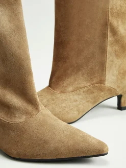 COMMENSE Kitten Suede Knee-High Boots* Shoes|Accessories