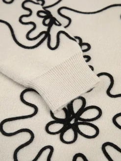 COMMENSE Knit Floral Oversized Sweater* Sweater Tops|Sweaters & Cardigans