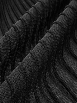 COMMENSE Knit Pleated Semi-sheer Maxi Skirt* Skirts|Knitwear