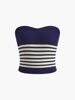 COMMENSE Knitted Tube Top* Sweater Vests|Sweaters & Cardigans