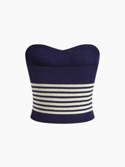 COMMENSE Knitted Tube Top* Sweater Vests|Sweaters & Cardigans