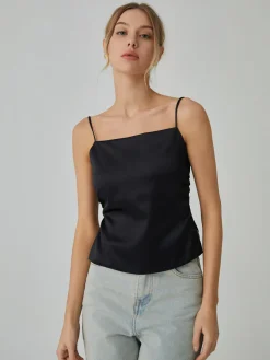 COMMENSE Knotted Backless Tank Top* Tank Tops & Camis|Tops