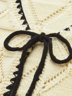 COMMENSE Knotted Contrast Trim Sweater Vest* Sweater Vests|Sweaters & Cardigans