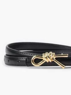 COMMENSE Knotted Decor Buckle Slim Belt* Belts & Chain|Accessories