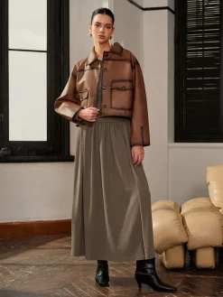 COMMENSE Knotted Pleated Jersey Dress* Casual Dresses|Work Dresses