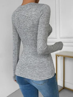 COMMENSE Knotted Skinny Jersey Top* T-shirts|Tops