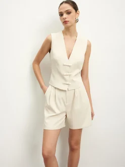 COMMENSE Knotted Sleeveless Shorts Set* Shorts Sets|Shorts