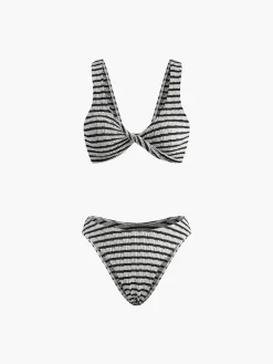 COMMENSE Knotted Stripe Knit Bikini Set* Swimwear|Knitwear