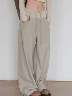 COMMENSE Knotted Wide Leg Pants* Wide Leg|Pants