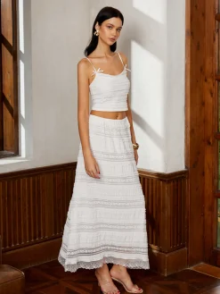 COMMENSE Lace Bow Tank Top* Tank Tops & Camis|Tops