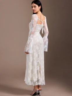 COMMENSE Lace Ruffle Flowy Dress* Dresses