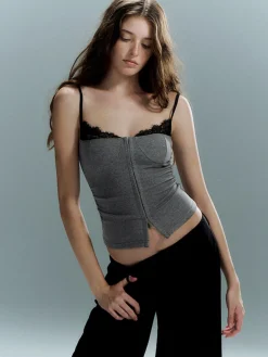 COMMENSE Lace Trim Petite Corset* Corset Tops|Tops
