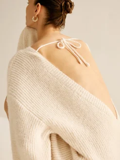 COMMENSE Lace Up Backless Oversize Sweater* Sweater Tops|Sweaters & Cardigans